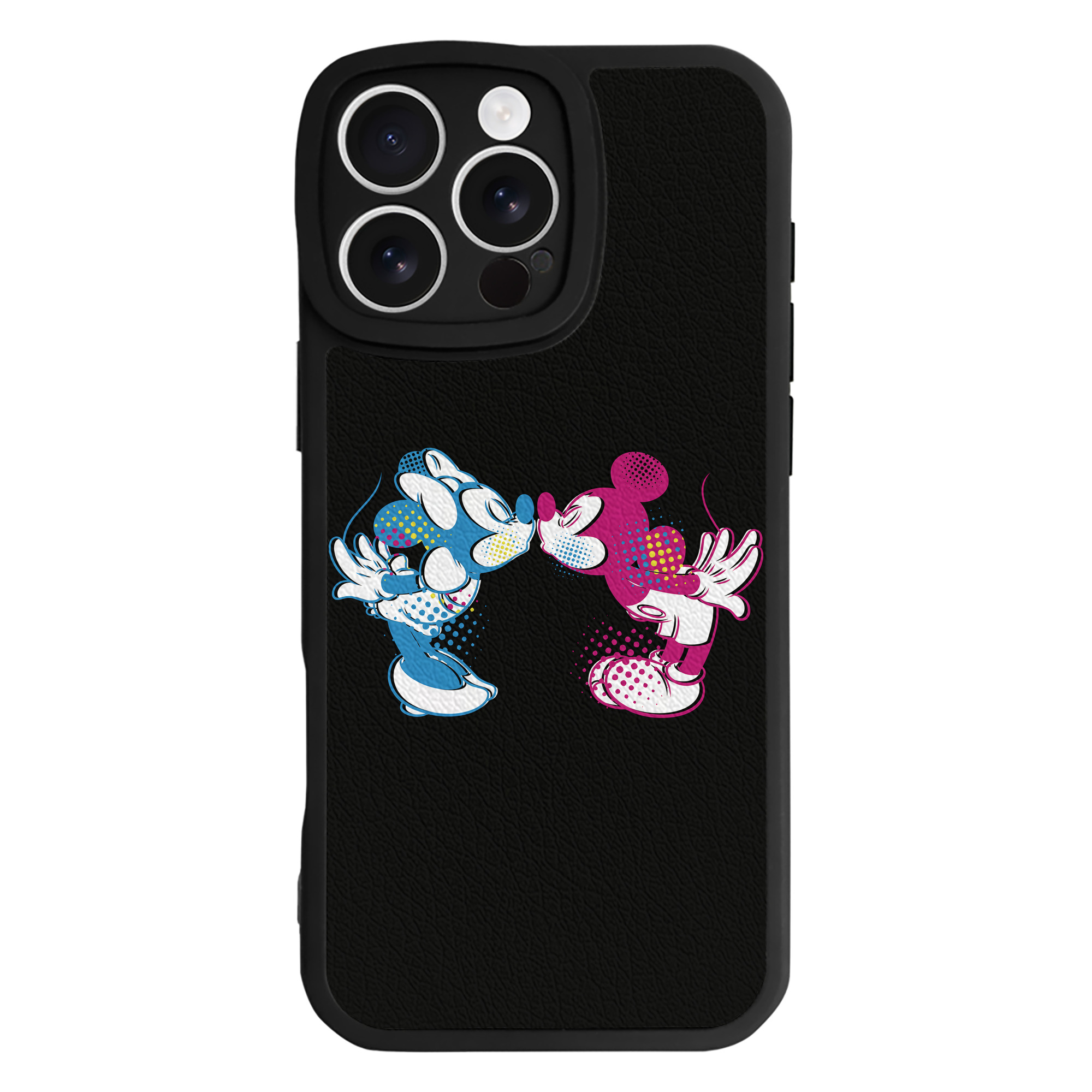 （画像用） ミッキーマウス Mickey Mouse 【iPhone 16シリーズ対応】シリコンスマホケース（レザー調） 材質：シリコン